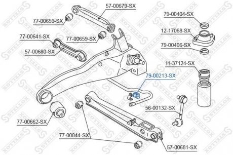 Втулка стабілізатора заднього Mitsubishi Lancer X 08- STELLOX 79-00213-SX (фото 1)