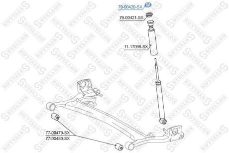 Втулка амортизатора заднього Toyota YARIS 05&amp;gt; STELLOX 7900420SX (фото 1)