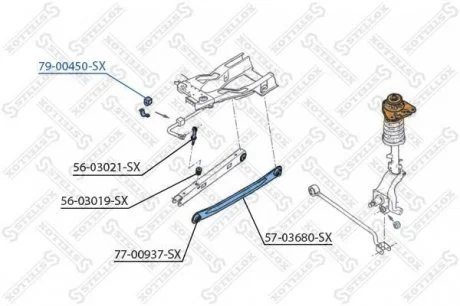 Втулка стабілізатора переднього Ford STELLOX 79-00450-SX