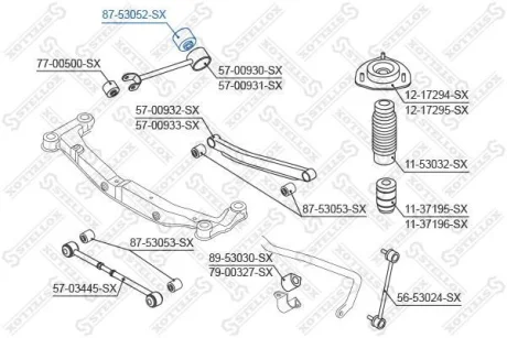 Сайлентблок заднього поздовжнього важеля Tucson STELLOX 8753052SX