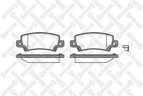 Колодки гальмівні задні (диск) TOYOTA COROLLA 02- REAR STELLOX 885002BSX