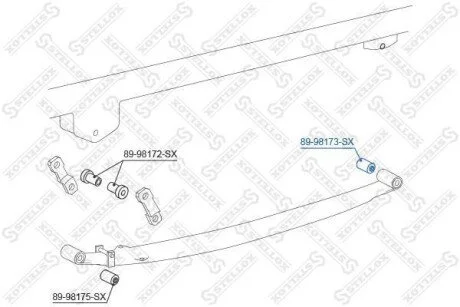 Сайлентблок ресори передній TOYOTA / OPEL CAMPO/ FRONTERA A / ISUZU TROOPER STELLOX 8998173SX