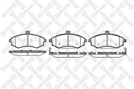 Колодки гальмівні передні (диск) Hyundai Elantra 1.6i/2.0i DOHC/2.0CRDi 02 STELLOX 904002BSX