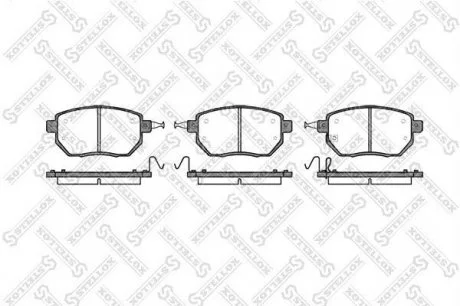 Гальмівні колодки передні (17.0mm) Toyota Camry 2.2 97-, 3.0 97- STELLOX 996 002-SX