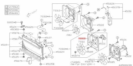 Кожух вентилятора радіатора охолодження SUBARU 73313FJ001 (фото 1)