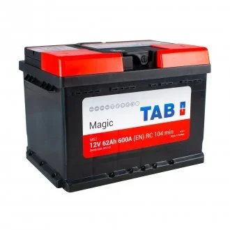 62 Ah/12V Magic (0) Euro EN (A) 600 L×W×H (mm) 242x175x175 TAB 189063