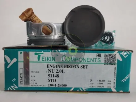 Поршень ДВС STD (4шт.+пальцы) Hyundai 2.0 (NU/G4NA) Elantra (15-), Sonata (17-), Tucson (15-), Sportage (15-) TEIKIN 51148-STD