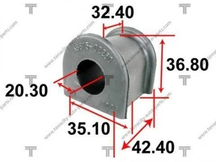 Втулка стабілізатора toyota corolla 2.0 06-13 TENACITY ASBTO1051 (фото 1)