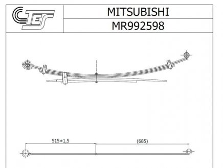 Ресора листовая,комплект TES MR9925980019 Z/T