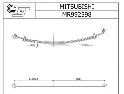 Ресора листова,комплект TES MR9925980019 Z/T