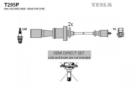 Комплект високовольтних проводів TESLA T295P