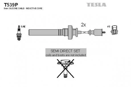 Проволоки В/В Mitsubishi Carisma 1.3I 16V 01-03/Space Star 1.6I 16V 00- TESLA T539P