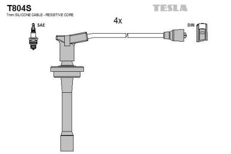 Провода запалювання TESLA T804S