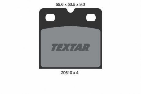 Комплект тормозных колодок, дисковый тормоз TEXTAR 2061005 (фото 1)