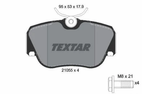 DB Колодки тормозные передние W201 -93 TEXTAR 2105503