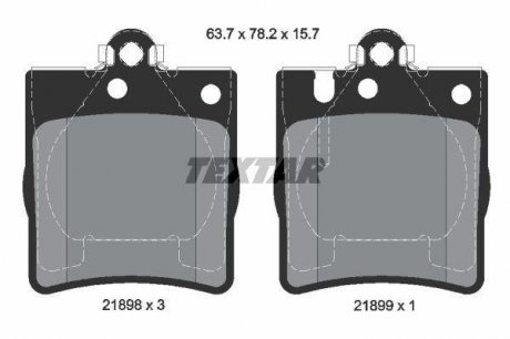 DB Тормозные колодки дисковые W210/W203 TEXTAR 2189801 (фото 1)