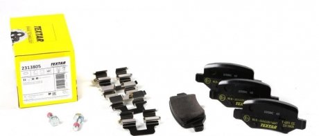 Комплект колодок тормозных дисковых тормозов (4шт) TEXTAR 2313805 (фото 1)
