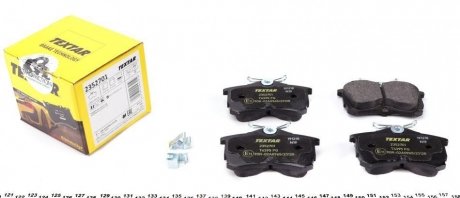 Комплект колодок тормозных дисковых тормозов (4шт) TEXTAR 2352701 (фото 1)