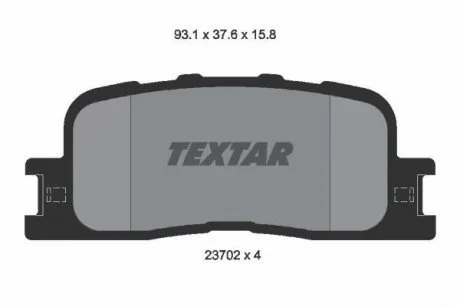 Комплект колодок тормозных дисковых тормозов TEXTAR 2370201
