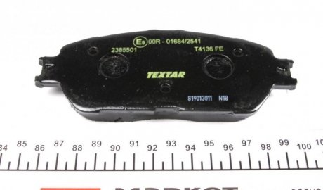 Комплект колодок тормозных дисковых тормозов TEXTAR 2385501