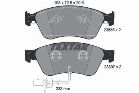 Колодки тормозные TEXTAR 2388501 (фото 1)