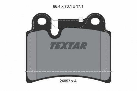 Колодки тормозные TEXTAR 2409701