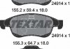 Комплект колодок тормозных дисковых тормозов TEXTAR 2491401 (фото 2)