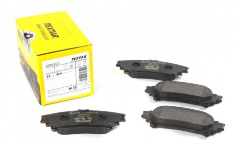 Комплект колодок тормозных дисковых тормозов (4шт) TEXTAR 2491801