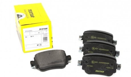 Комплект колодок тормозных дисковых тормозов TEXTAR 2511001 (фото 1)