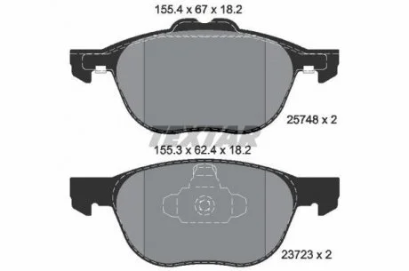 Колодки тормозные TEXTAR 2574801