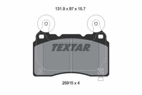 Комплект колодок гальмівних TEXTAR 2591501