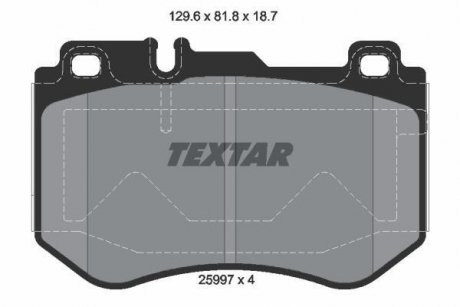 Комплект колодок гальмівних TEXTAR 2599701 (фото 1)