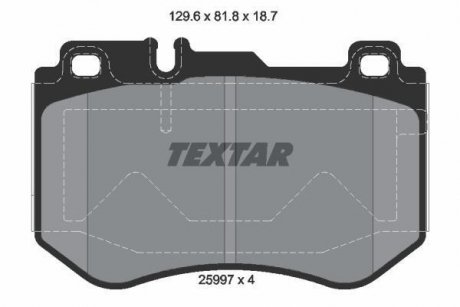 Комплект тормозных колодок TEXTAR 2599701