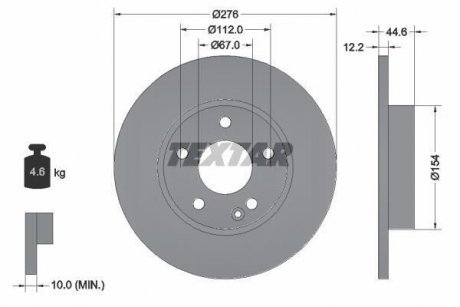 Тормозной диск TEXTAR 92131803 (фото 1)