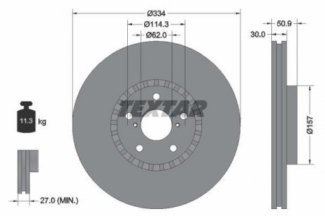 Гальмівний диск PRO TEXTAR 92147903 (фото 1)