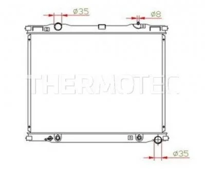 Фото 1 - радиатор THERMOTEC D70305TT Радиатор THERMOTEC D70305TT (фото 1)