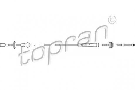 Трос газа TOPRAN / HANS PRIES 103081
