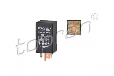 Реле, система розжарювання TOPRAN / HANS PRIES 103 718 (фото 1)