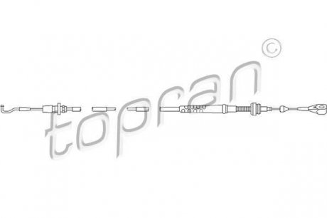 Трос акселератора TOPRAN / HANS PRIES 109857 (фото 1)