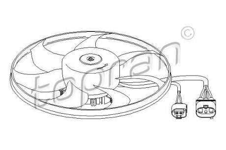 Вентилятор радиатора (охлаждение двигателя) TOPRAN / HANS PRIES 111283