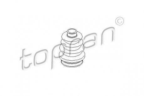 Пильовик ШРУСу всередину. Opel Kadett 1.2-1.7D, Ascona 1.3-1.8, 1.6D, Vectra 1.7D TOPRAN / HANS PRIES 200 516 (фото 1)