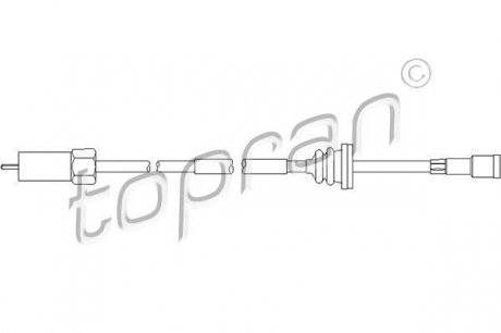 Трос спидометра Opel Astra/Vectra 1.4, 1.6, 1.8, 2.0, 1.7TD TOPRAN / HANS PRIES 202 222 (фото 1)