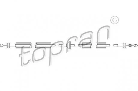 Фото трос капоту TOPRAN / HANS PRIES 302780 Трос капоту TOPRAN / HANS PRIES 302780