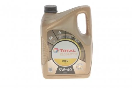 Масло моторное Quartz Ineo C3 5W40 5L (ACEA 2007: C3 API: SN/CF MB 229.31/229.51 BMW LL-04 VW 502.00/505.01 PORSCHE A 40 FORD WSS-M2C 917-A FIAT 9.5553) TOTAL 213790