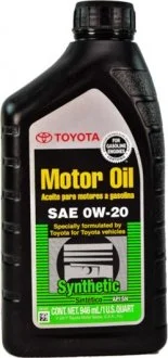 Олія моторна Motor Oil 0W-20 1л TOYOTA 002790wqte