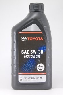 Олія моторна Motor Oil 5W-30 0,946 л USA TOYOTA 002791qt5w