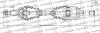 TRAKMOTIVE FIAT Полуось лев. L=623mm 25/24 зуб. PUNTO 1.3 D Multijet 12-, GRANDE PUNTO 1.3 D 08- 30-1127