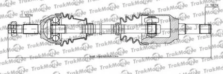 FIAT Полуось лев. L=623mm 25/24 зуб. PUNTO 1.3 D Multijet 12-, GRANDE PUNTO 1.3 D 08- Trakmotive 30-1127