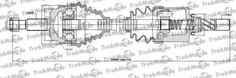 RENAULT Полуось лев. с ABS L=702mm L2=752mm 28/39 зуб. Master II,Opel Movano,Nissan Interstar 06-10 2.5dCi Trakmotive 30-1139