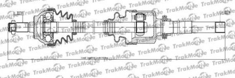 CITROEN Полуось прав L=842,5mm 21/24 зуб. C15 1.9 D 00-05, VISA 16 GTI 86-91, PEUGEOT 205 I (741A/C) 1.6 GTI Trakmotive 30-1228 (фото 1)